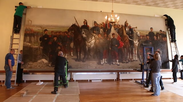 Ministère de la Défense, CNAP - Restauration monumentale d'un tableau